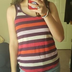 Old Navy purple striped tank top size M